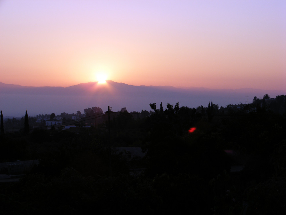 Sonnenaufgang über Malaga