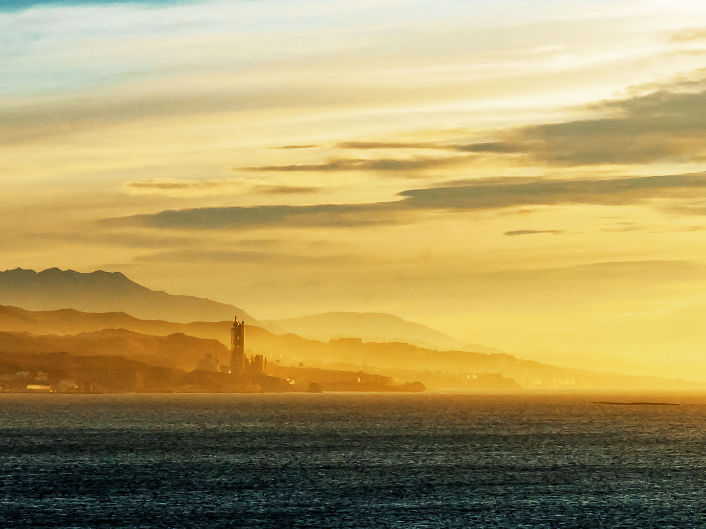 Sonnenaufgang über Malaga