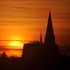 Sonnenaufgang über Meldorf, Dithmarschen