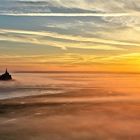 Sonnenaufgang über Mont Saint Michel