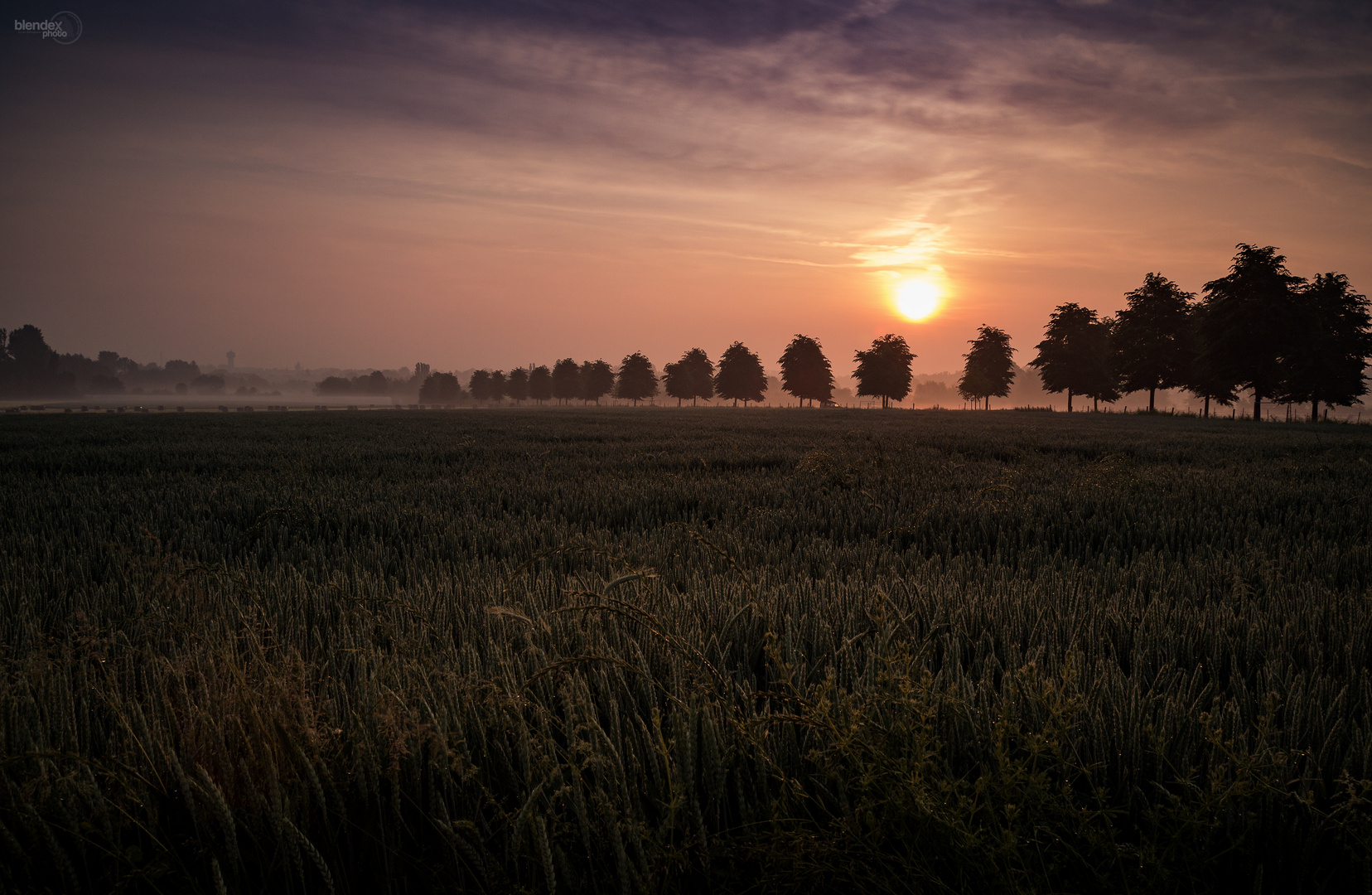 sonnenaufgang über mülheim-dümpten