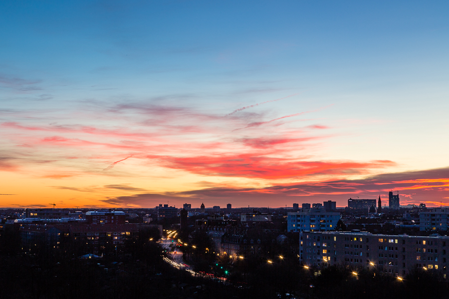 Sonnenaufgang über München