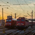 Sonnenaufgang über München Hbf