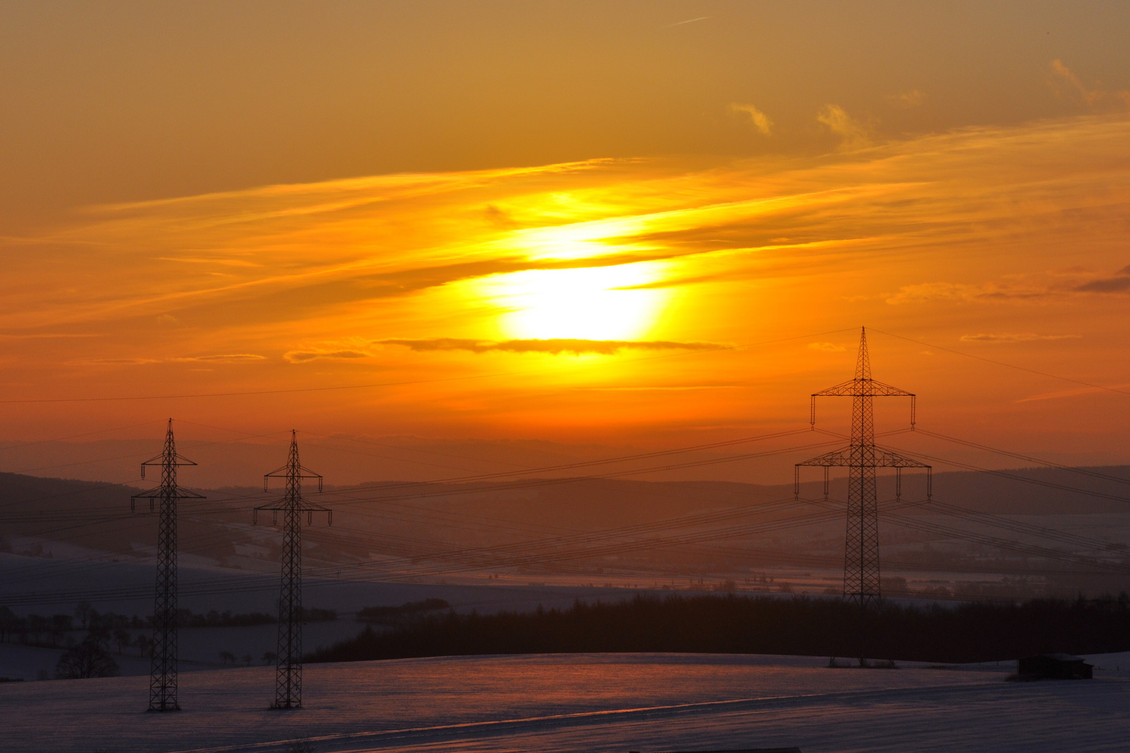 Sonnenaufgang über Netze