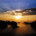 Sonnenaufgang über Neubrandenburg (Datzeberg)