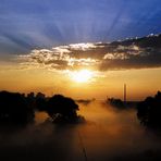 Sonnenaufgang über Neubrandenburg (Datzeberg)