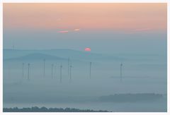 Sonnenaufgang über Nordhessen