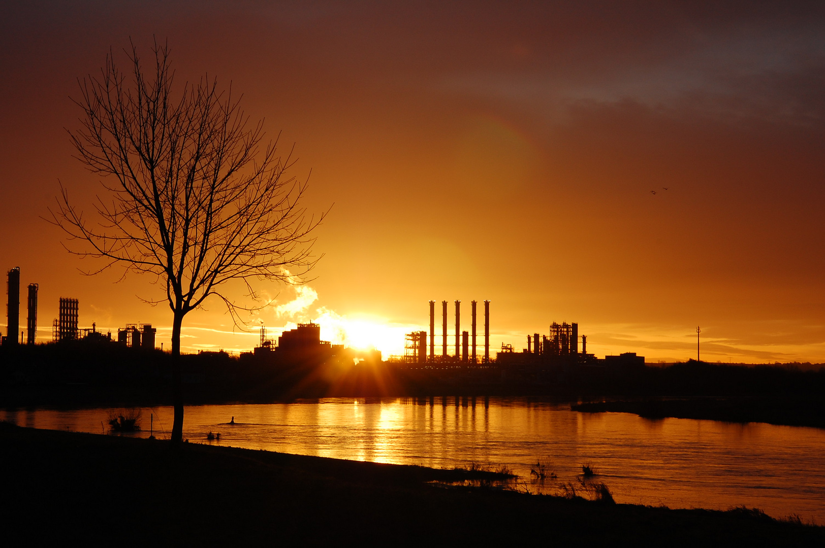 Sonnenaufgang über Nünchritz