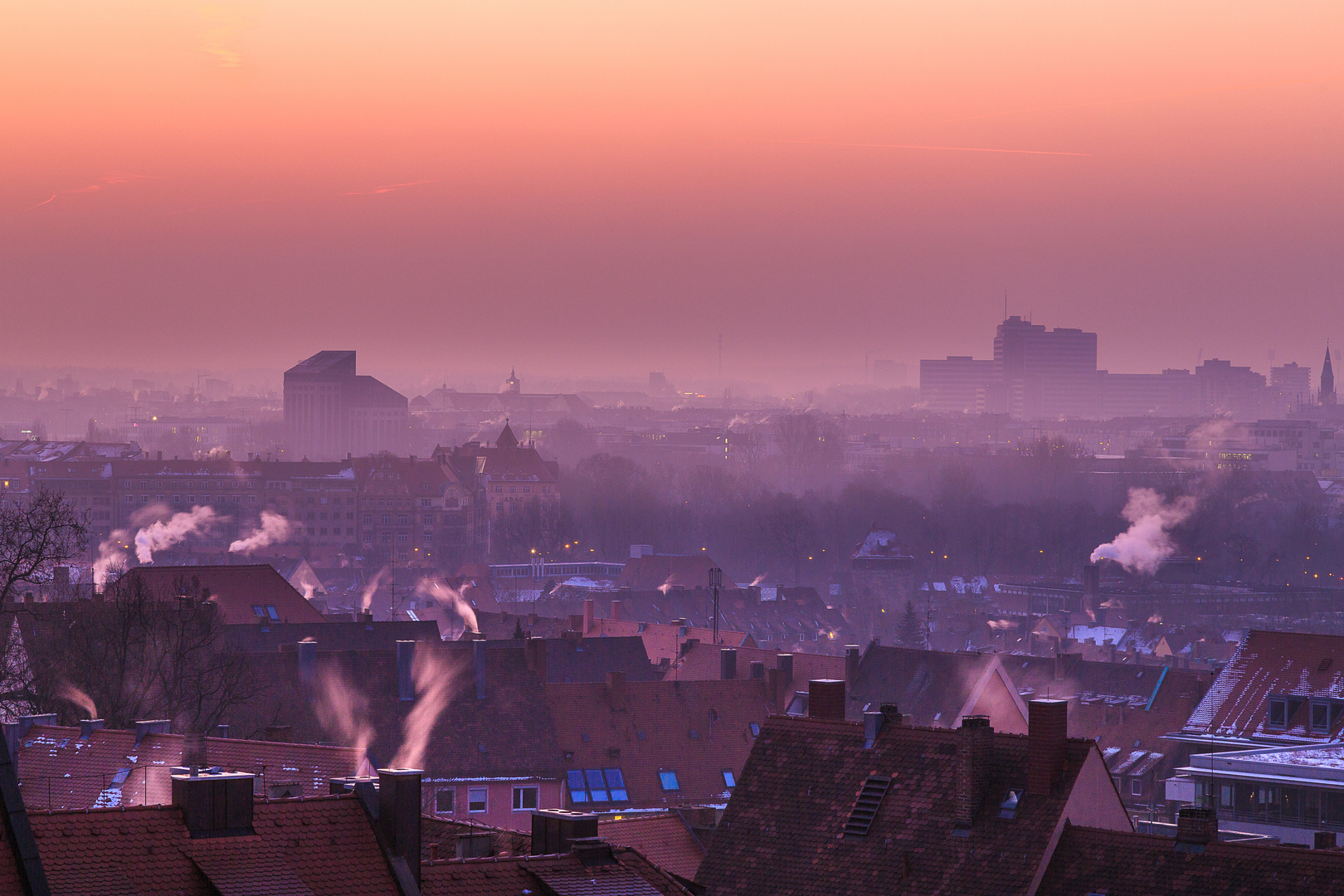Sonnenaufgang über Nürnberg