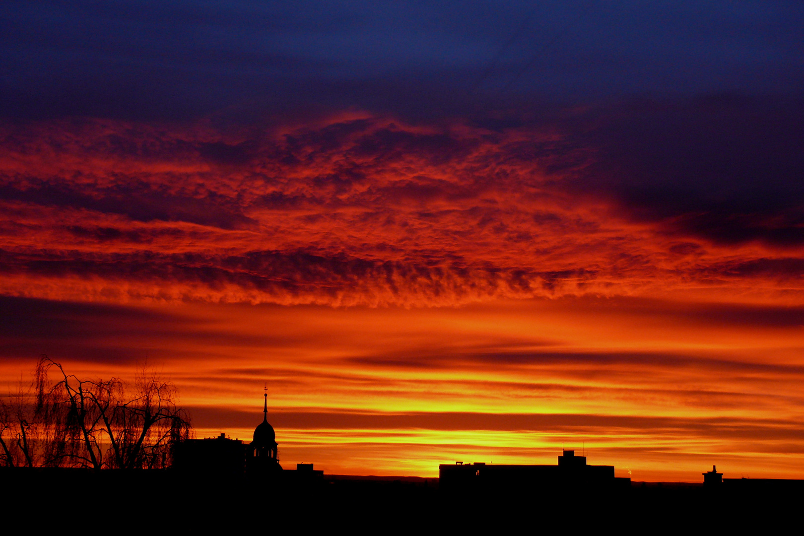 Sonnenaufgang über Oberursel am 24.Dezember.2013