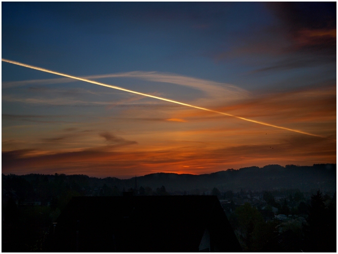 Sonnenaufgang über Overath im Bergischen Land