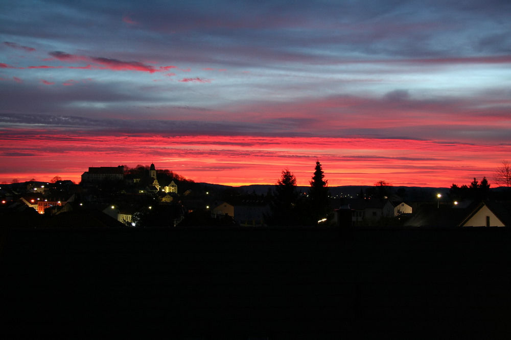 Sonnenaufgang über Parsberg, zum Dritten