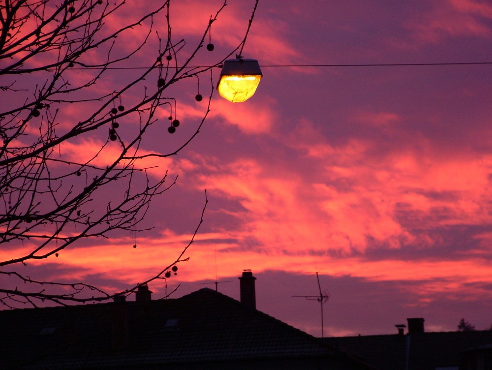 Sonnenaufgang über Pforzheim