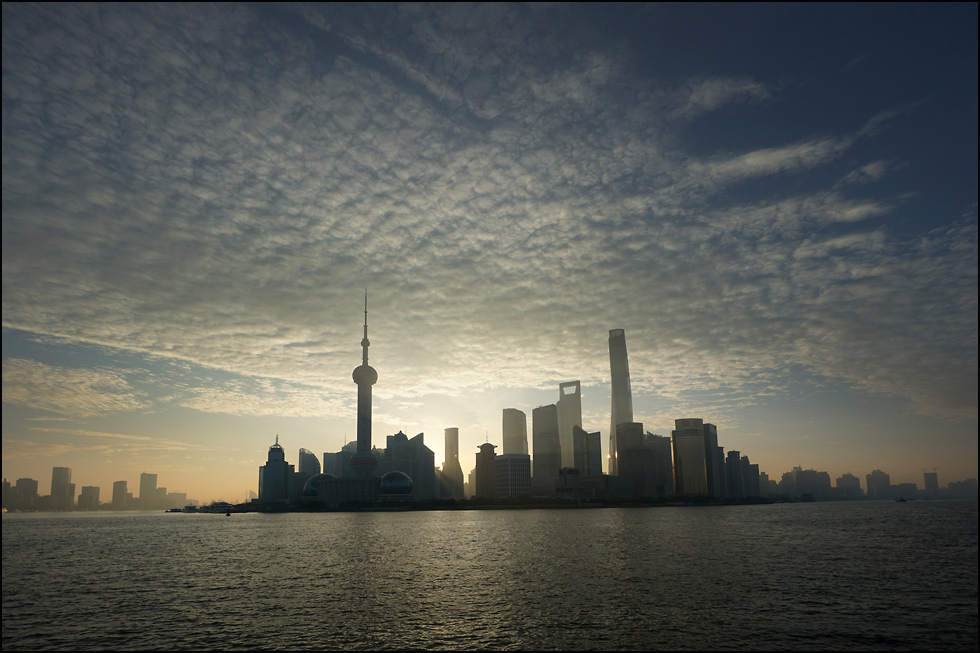 Sonnenaufgang über Pudong