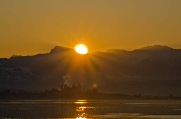 Sonnenaufgang über Rapperswil