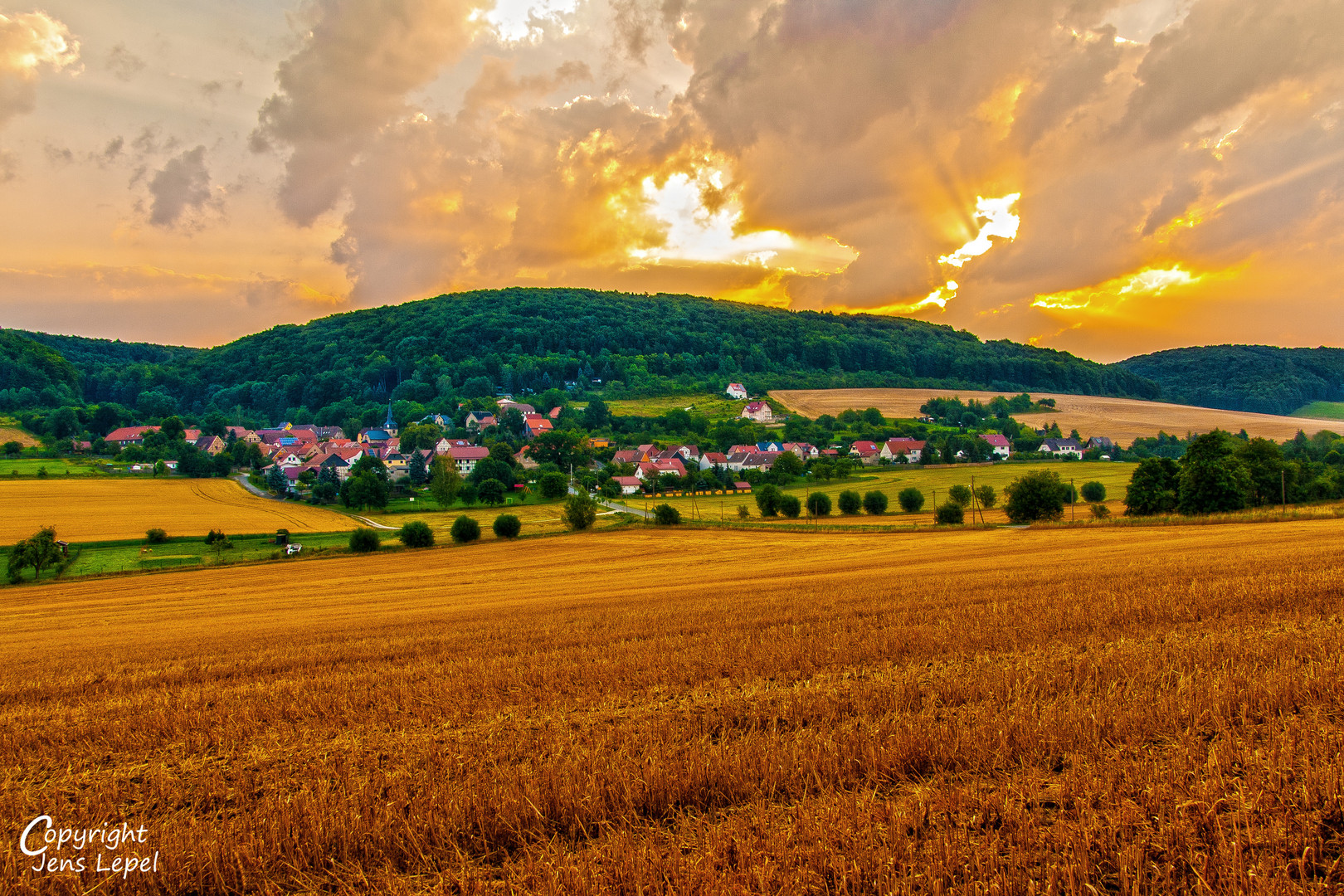 Sonnenaufgang über Saalborn