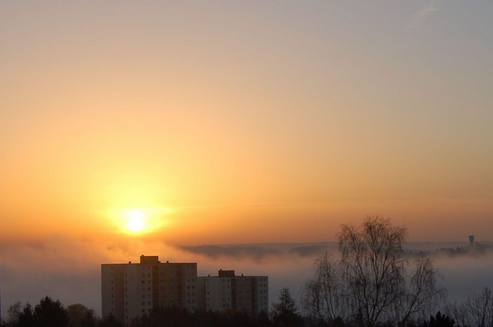 Sonnenaufgang über Saarbrücken