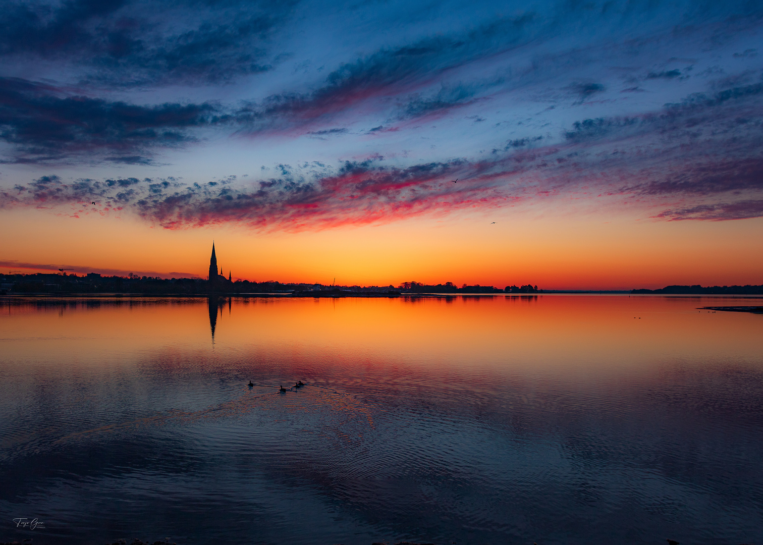 Sonnenaufgang über Schleswig