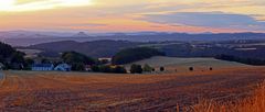 Sonnenaufgang über Schmorsdorf und der Sächsischen Schweiz...