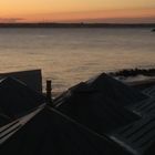 Sonnenaufgang über Schweden am Öresund