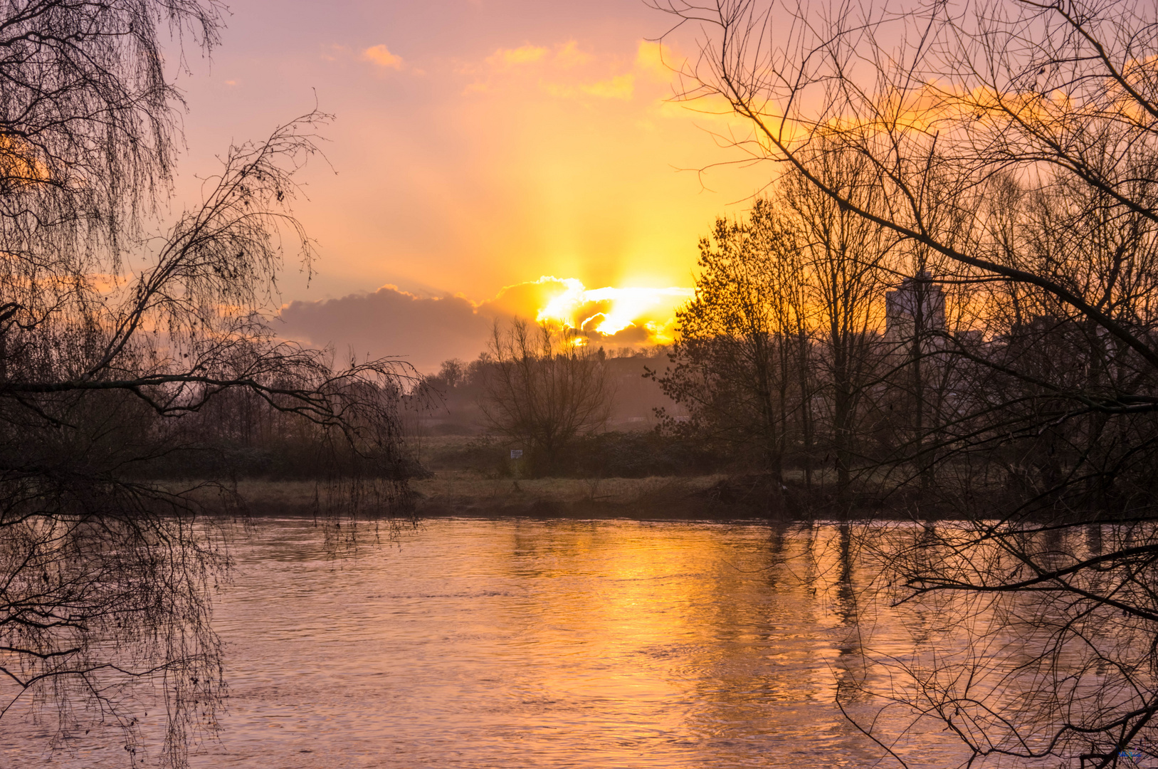 Sonnenaufgang über Steele