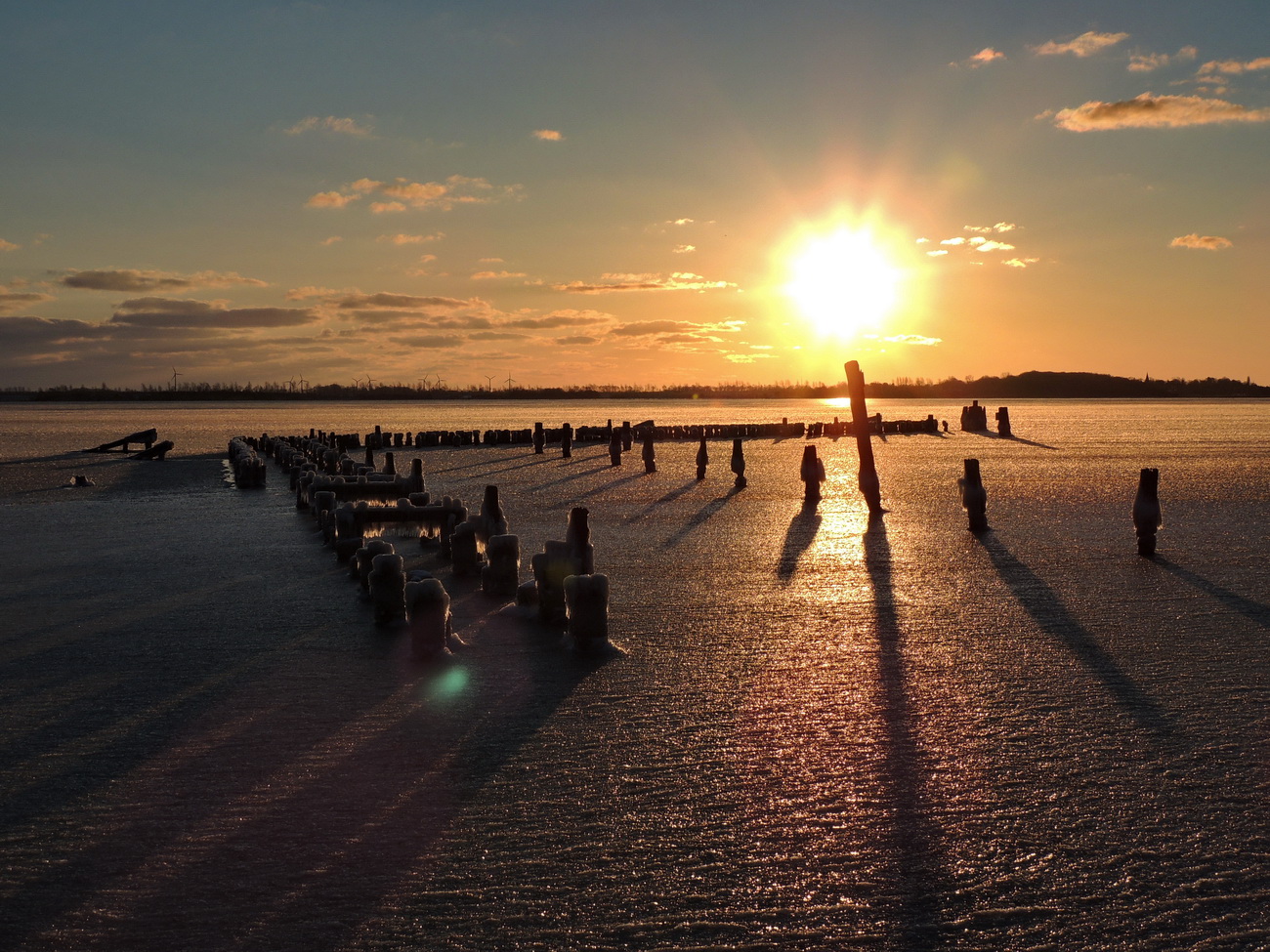 Sonnenaufgang über Strelasund