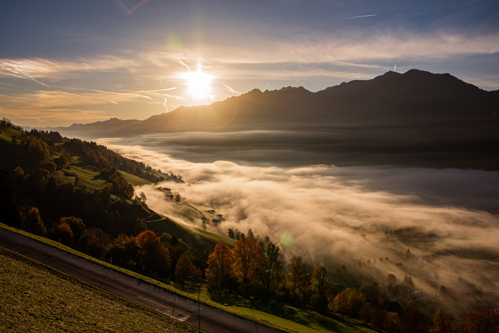 Sonnenaufgang über Uttendorf