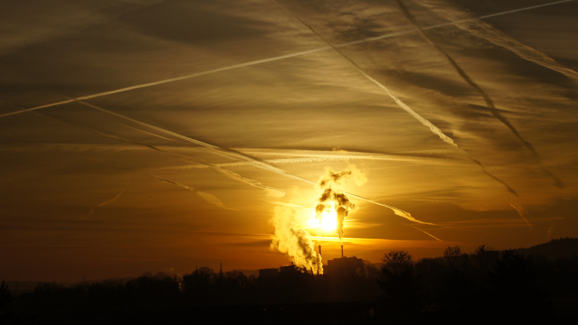 Sonnenaufgang über Wels