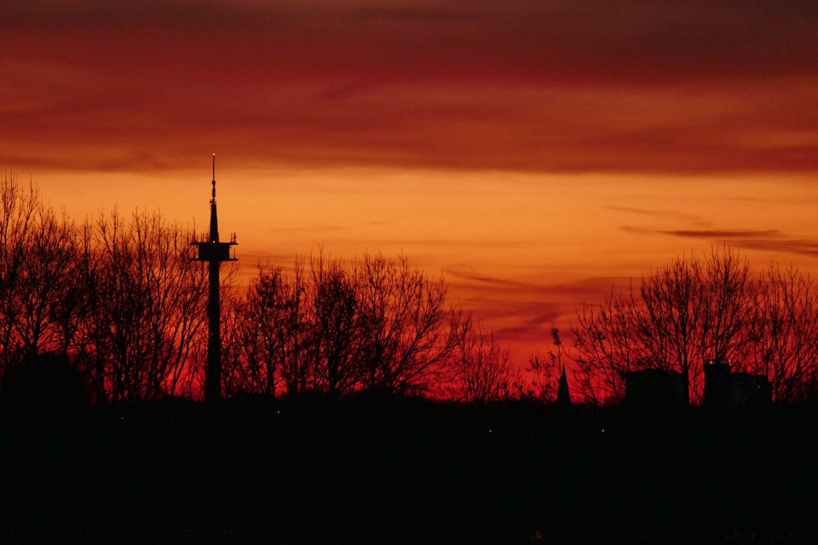 Sonnenaufgang über Wesel