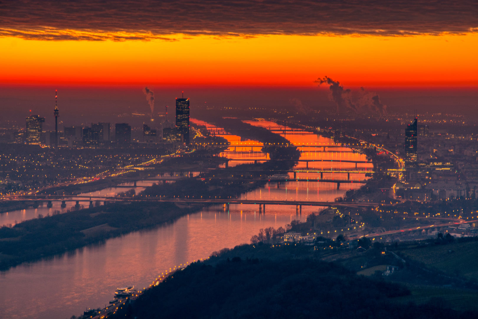 Sonnenaufgang über Wien