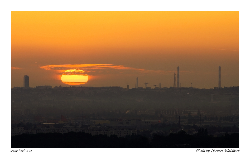 Sonnenaufgang über Wien