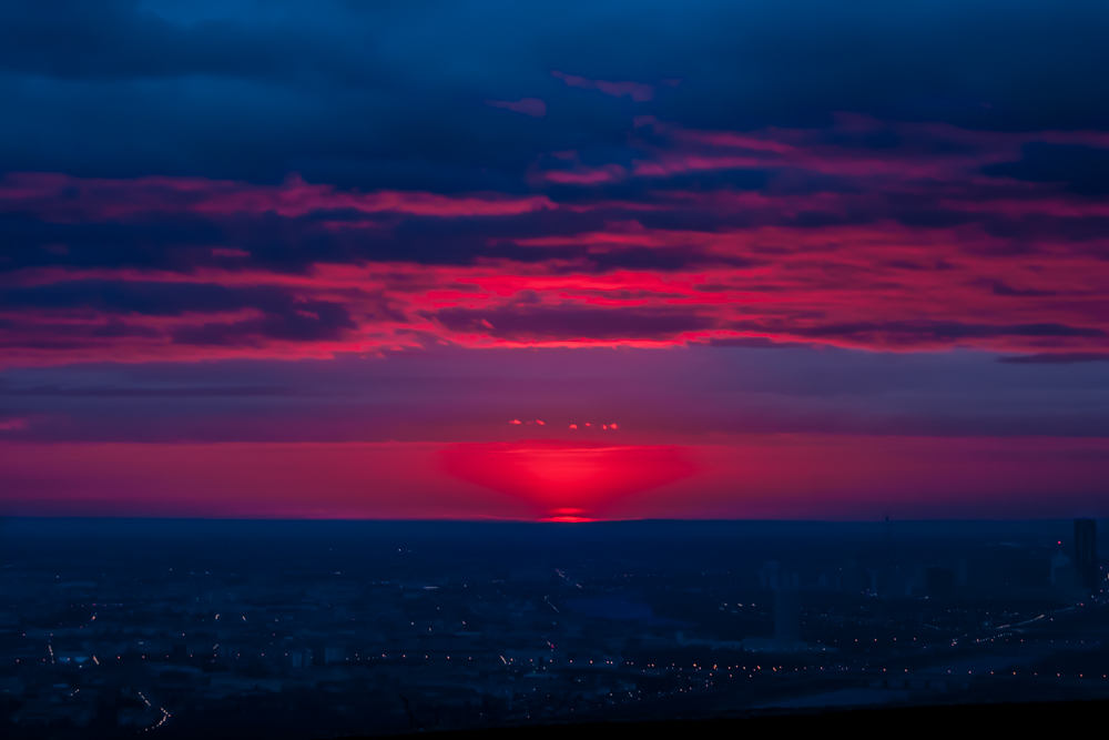 Sonnenaufgang über Wien