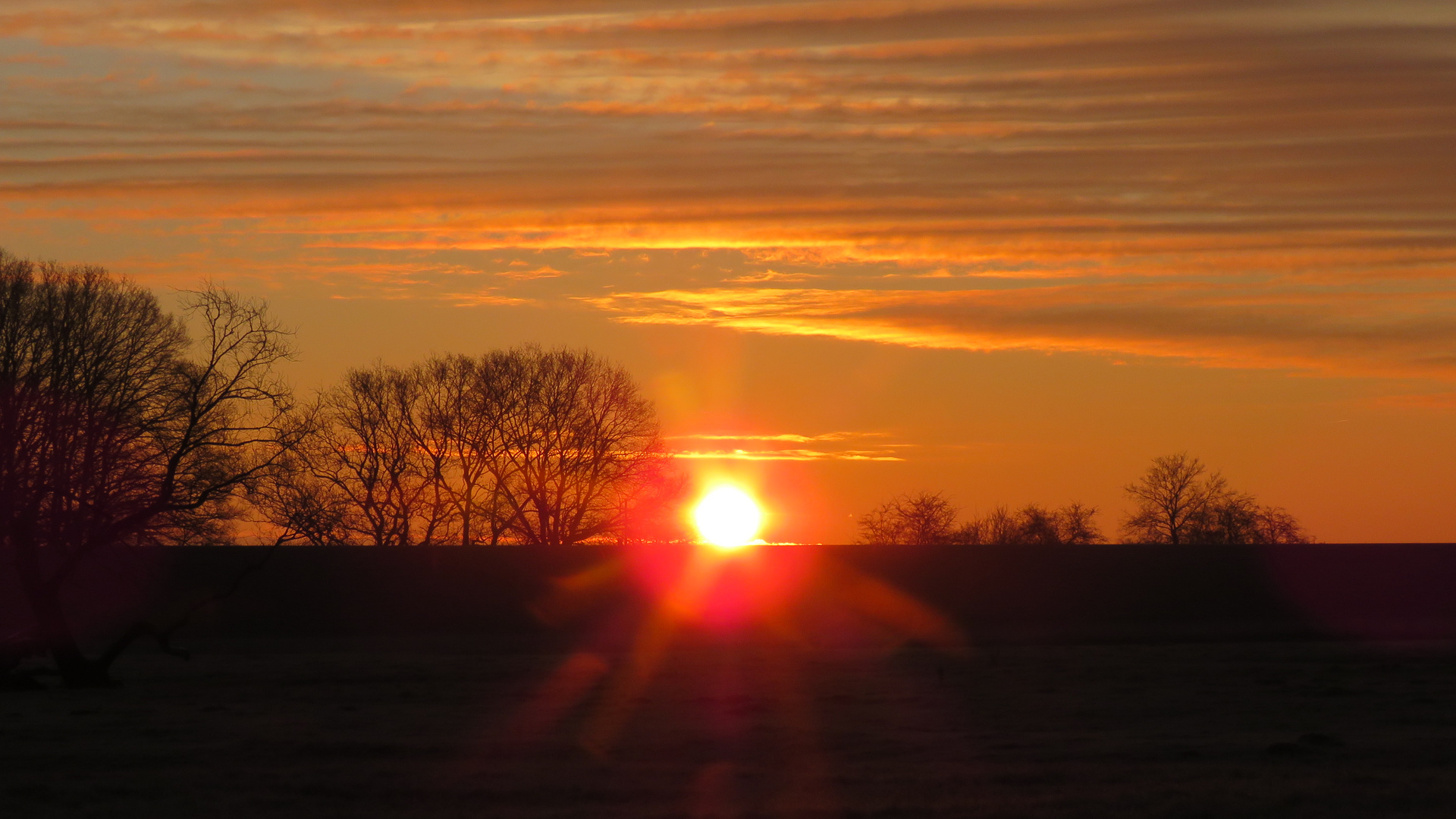 Sonnenaufgang überm Deich2