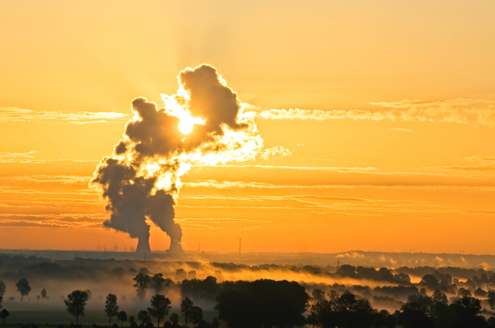 Sonnenaufgang überm Donauried