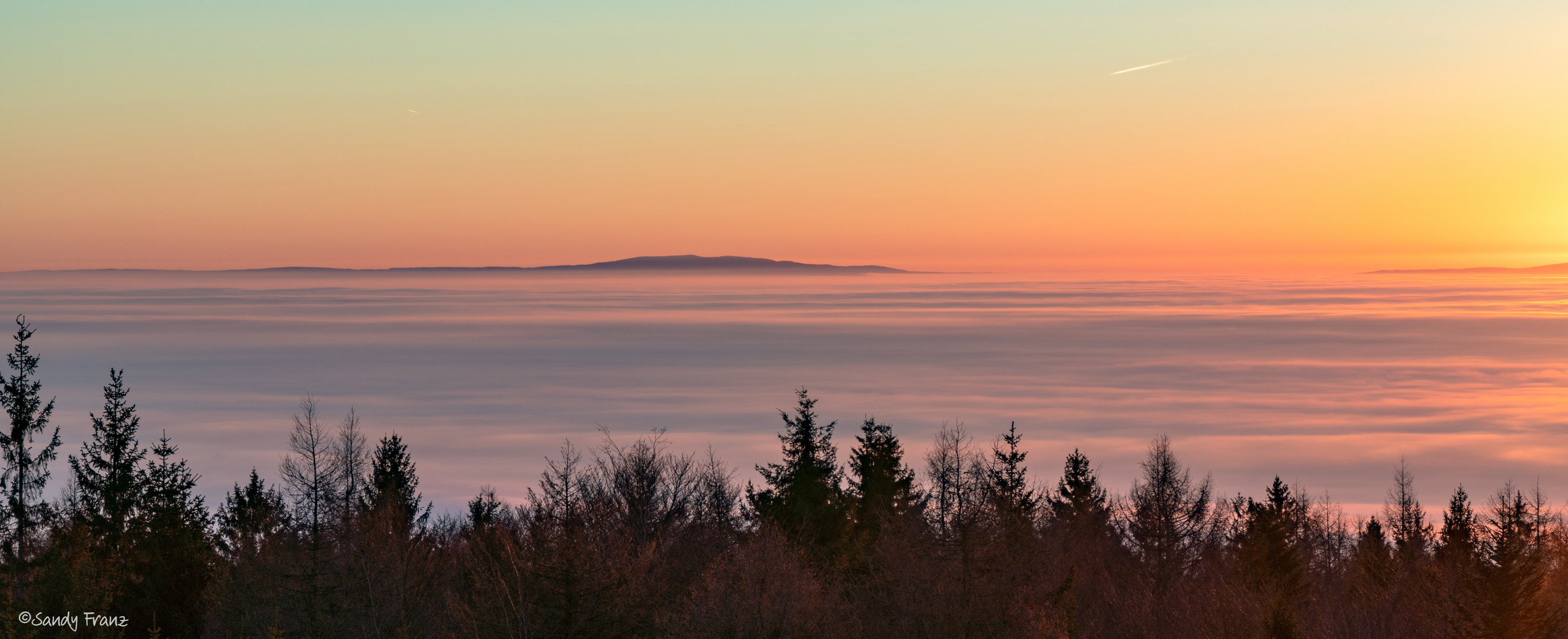 Sonnenaufgang überm Fichtelgebirge