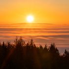 Sonnenaufgang überm Fichtelgebirge