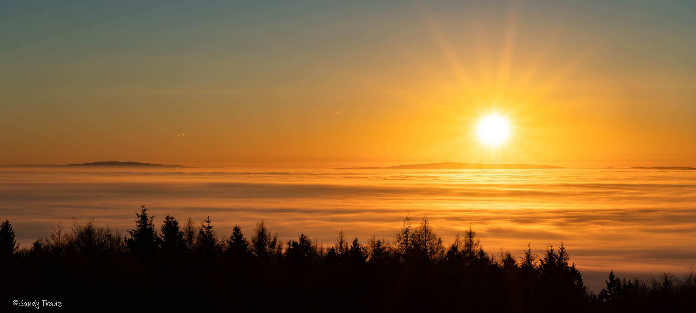 Sonnenaufgang überm Fichtelgebirge