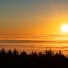 Sonnenaufgang überm Fichtelgebirge