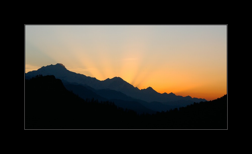 Sonnenaufgang über'm Himalaya