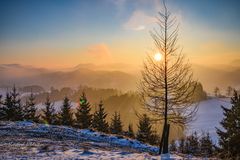 Sonnenaufgang überm Ötscher ...