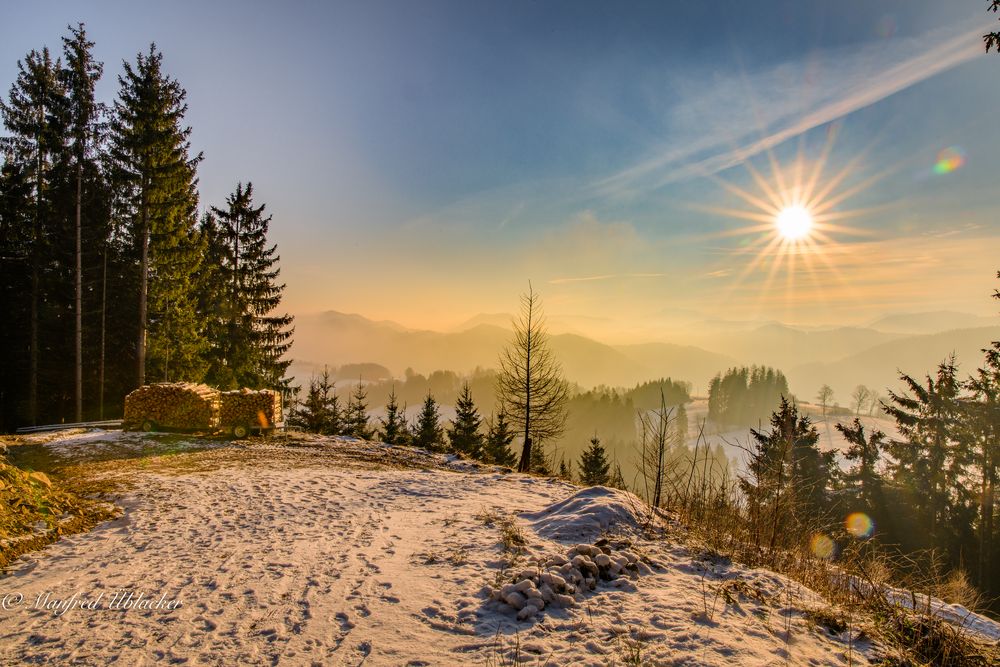 Sonnenaufgang überm Ötscher ...