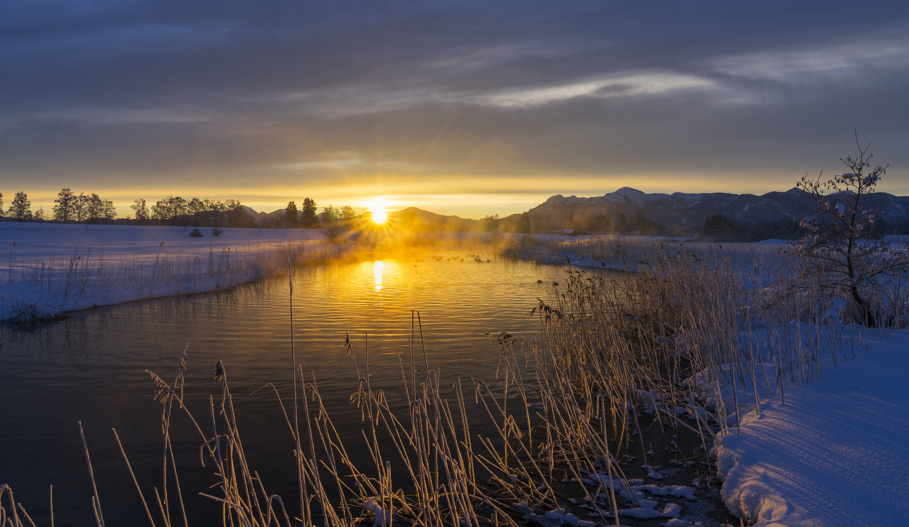 Sonnenaufgang Uffinger Ache