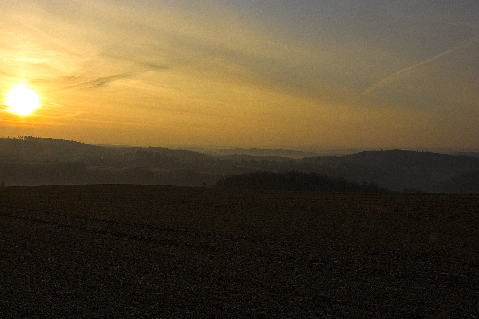 Sonnenaufgang und Elstertalbrücke