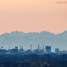 Sonnenaufgang und Münchner Berge