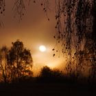Sonnenaufgang und Nebel 