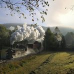 Sonnenaufgang und Nebelschwaden im Erzgebirge - Die Zweite!