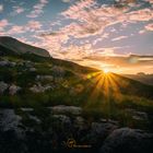 Sonnenaufgang unterhalb der Stevia-Hütte