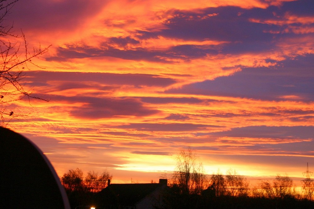 Sonnenaufgang vom Balkon