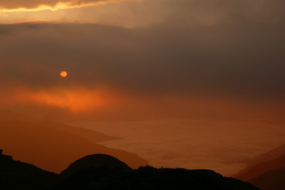 Sonnenaufgang vom Glaitnerjoch