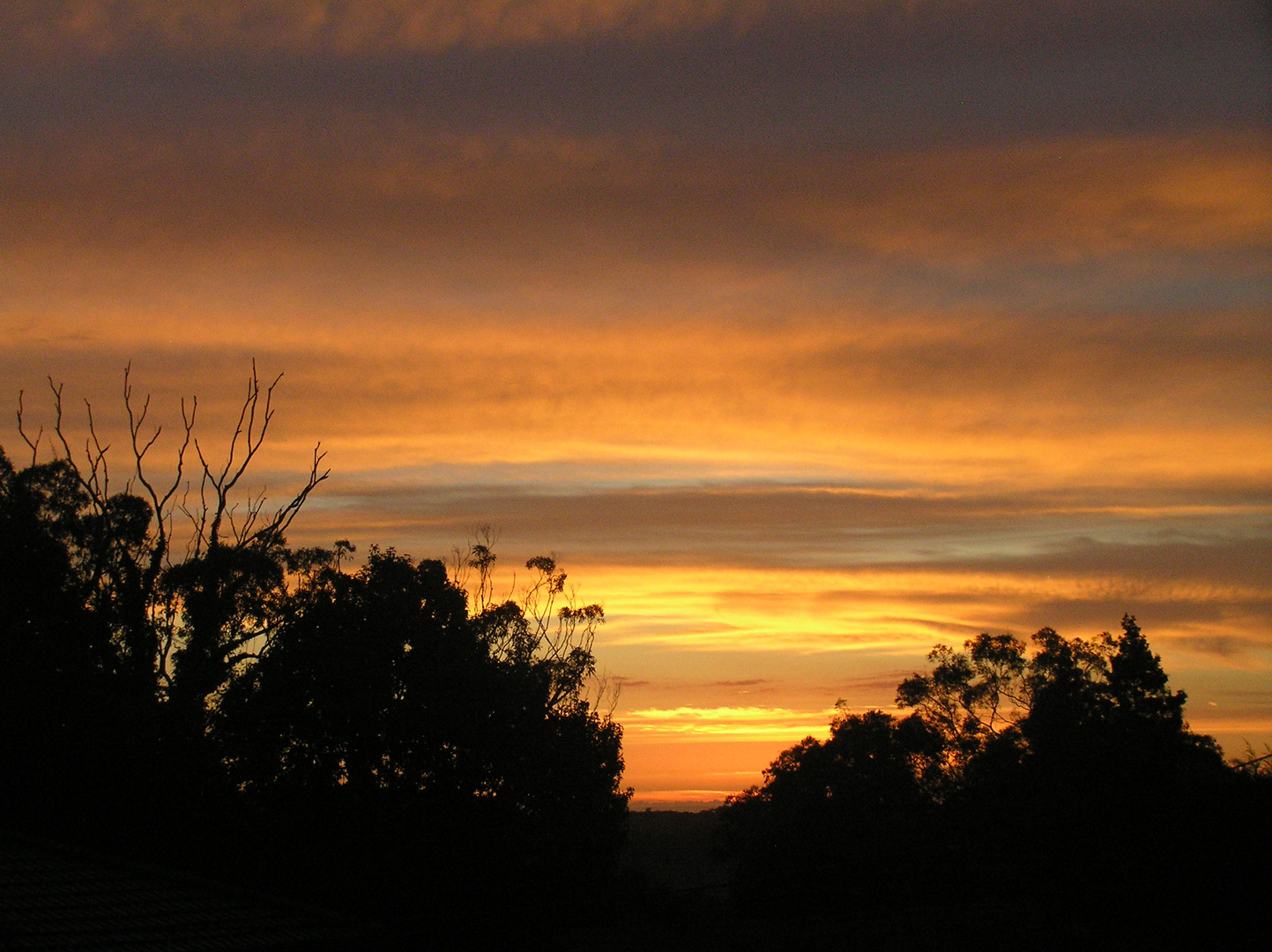 Sonnenaufgang vom Haus